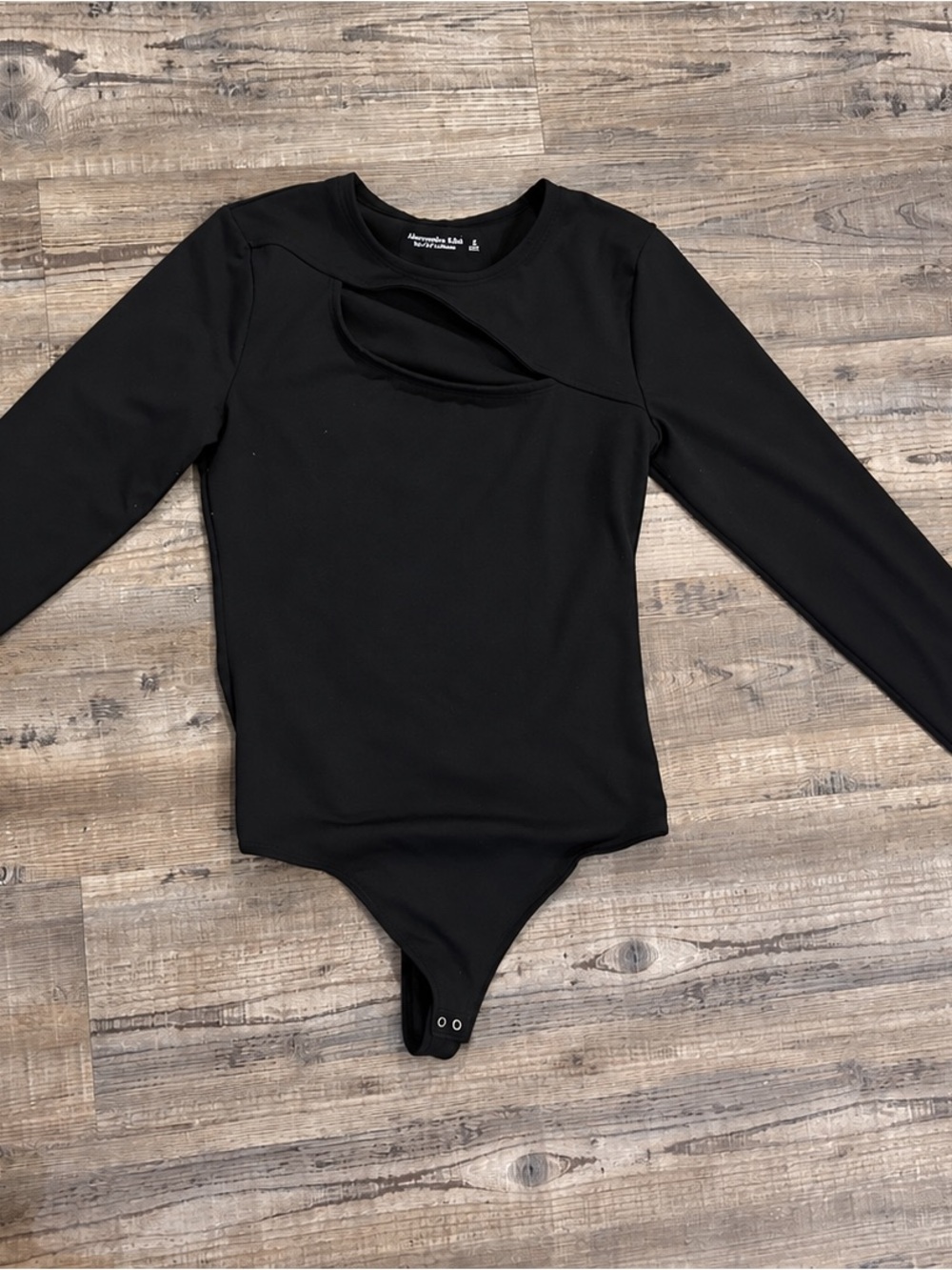 Abercrombie & Fitch Black Long-Sleeve Kids Swim Rashguard Bodysuit